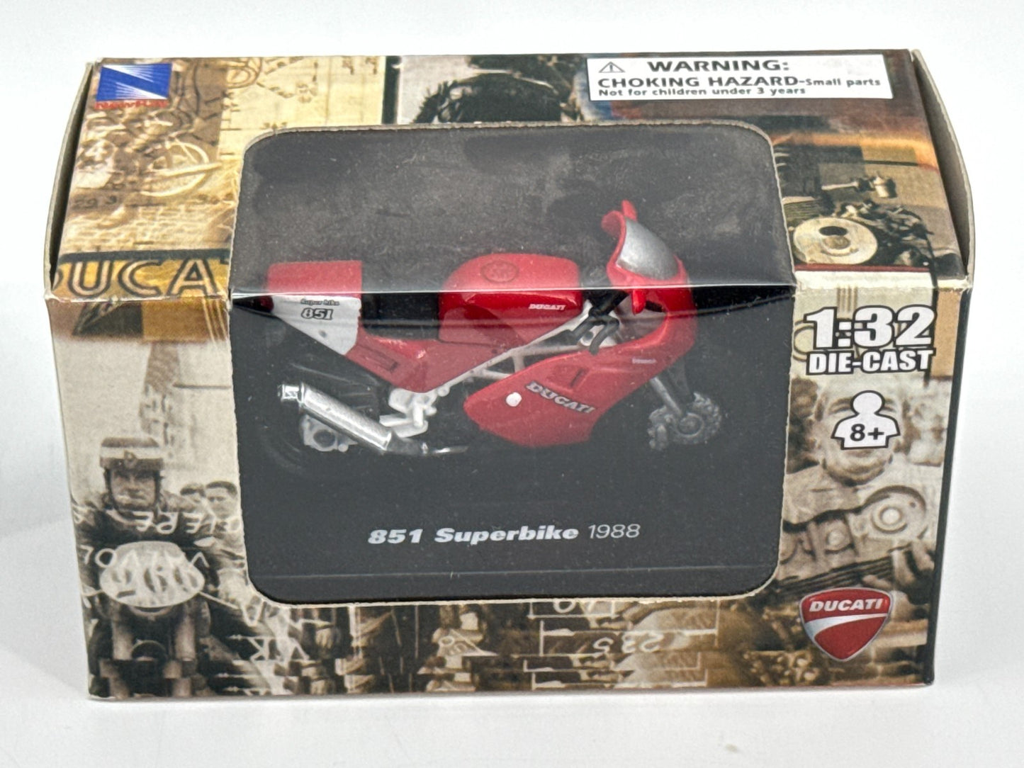 Ducati 1:32 Motorcycle Lot 851 Superbike 750F1 Diecast Bikes 3pc Boxed Set 132