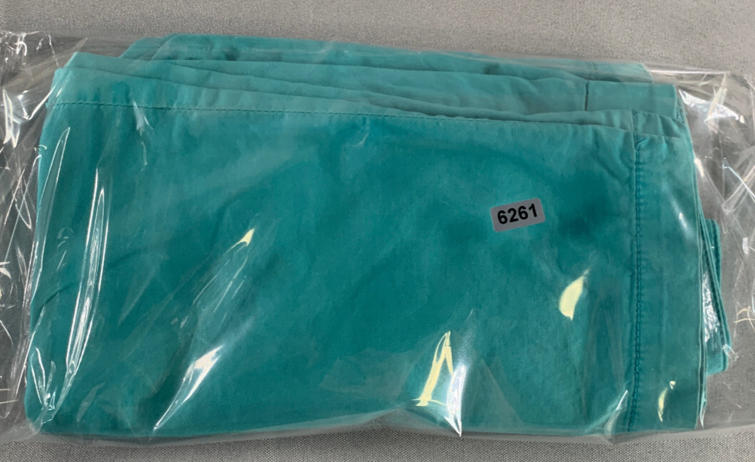 Khakis & Co Womens Chino Shorts Sz 12 Aqua Blue Flat Front Mid Rise 9" Inseam