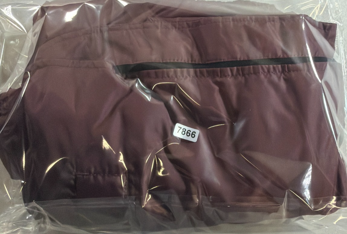 Volcom Coach Jacket Women Medium Maroon Script Logo Snap Windbreaker Water Resis