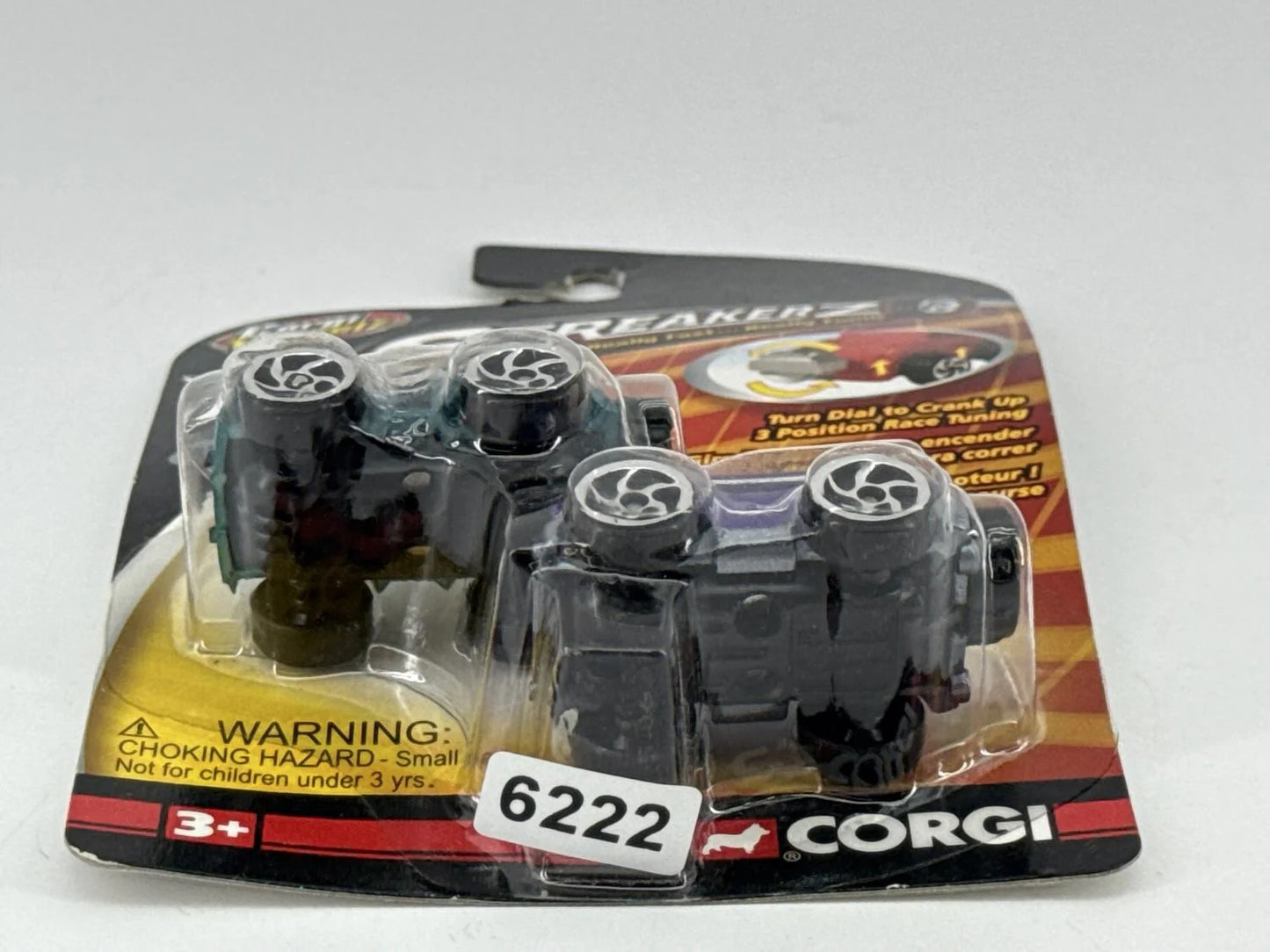 Corgi Wheelz Streakerz Extreme EDGE 2-Pack Motorized Diecast Cars Apparel NWT