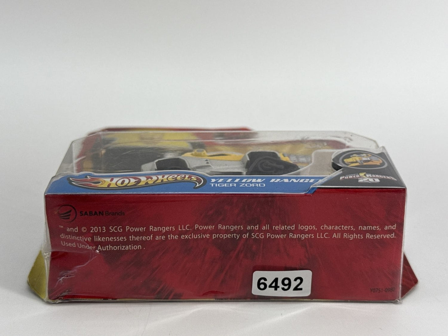 Hot Wheels Power Rangers Yellow Tiger Zord 2013 Megaforce Diecast Sealed Apparel