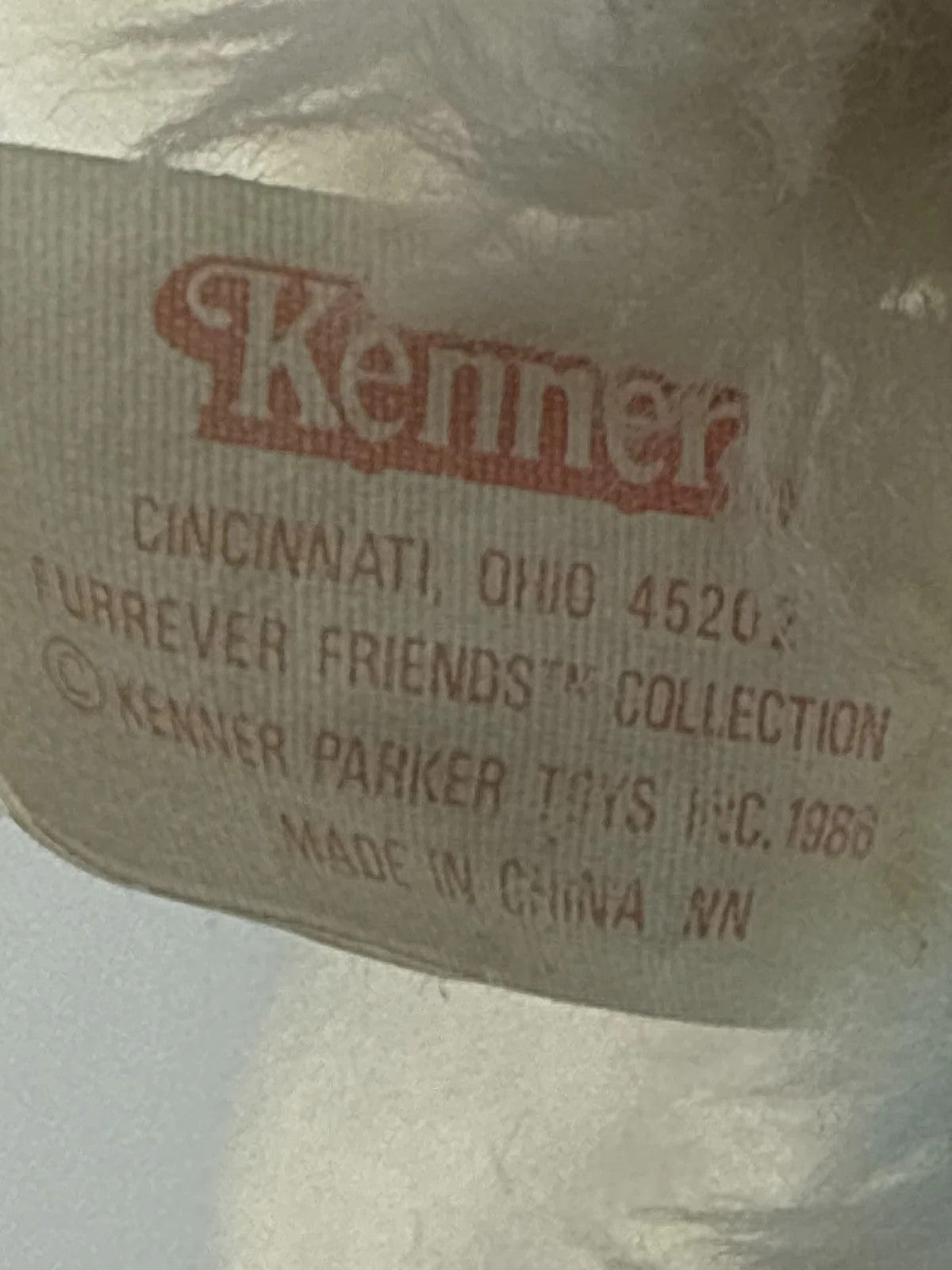 Kenner 1986 Furrever Friends Snowytail Kitten Cat White Blue Plush Unbranded NWT