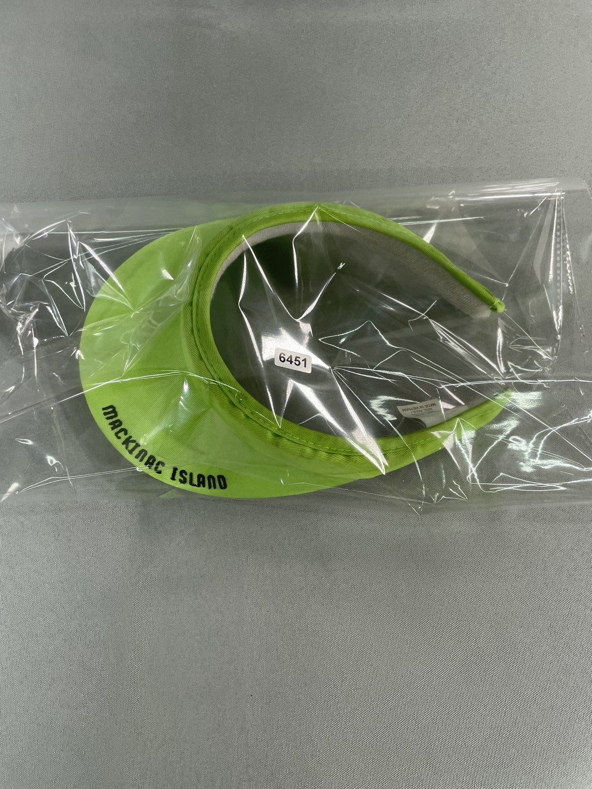 Mackinac Island Hat Cap Strap Back Neon Green Sun Visor Golf Athletic Mens Adult