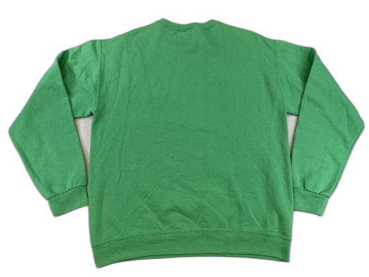 JERZEES Dinosaur Cartoon Sweatshirt M Green Cotton Polyester Pullover