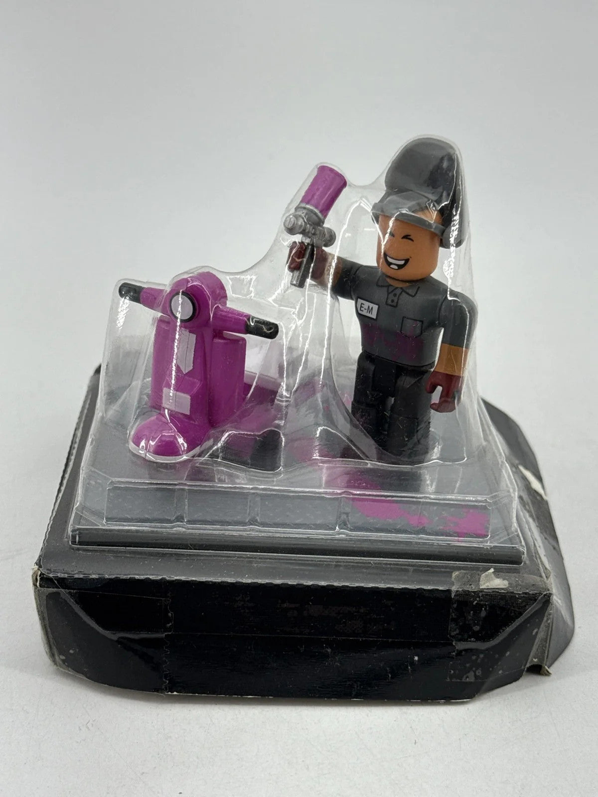 ROBLOX Bloxburg Mechanic Mike Figure w/ Scooter Mike’s Motors Character Toy VHTF