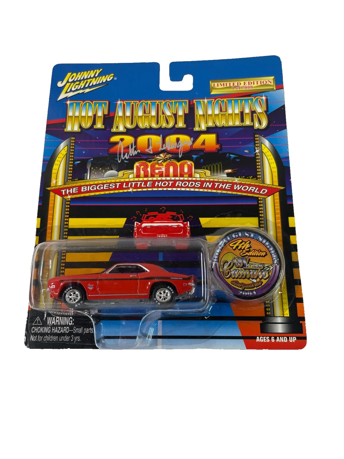 Johnny Lightning 69 Yenko Camaro Signed 1:64 Hot August Nights 2004 Diecast 164
