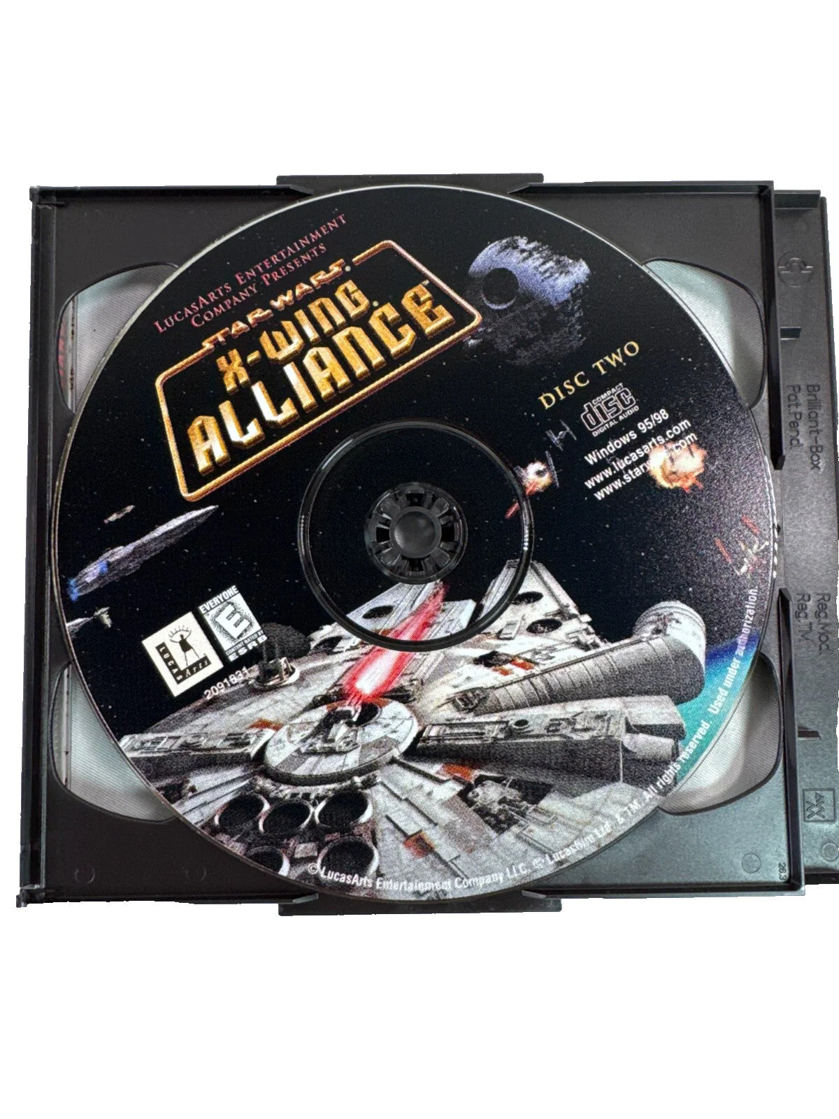 Star Wars X-Wing Alliance PC CD-ROM 2000 LucasArts 2-Disc Game Untested Hasbro