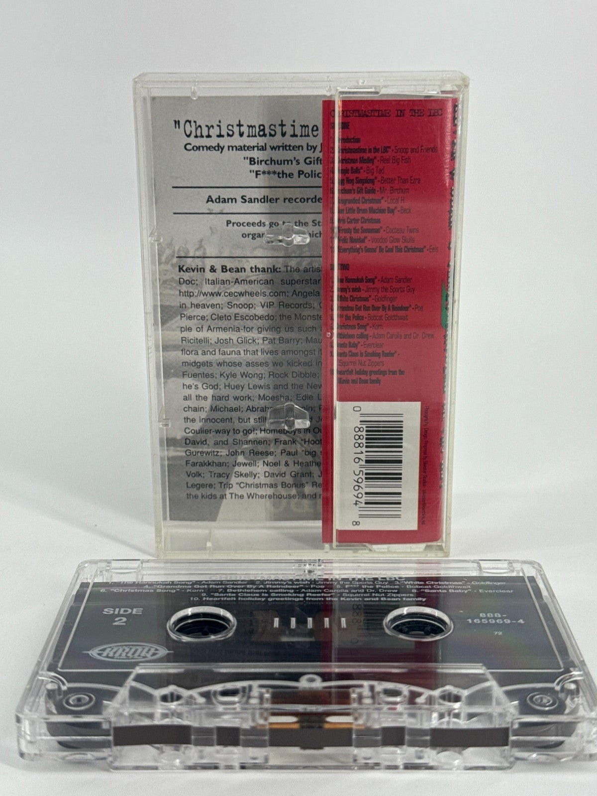 Kevin & Bean Christmastime LBC KROQ 90s Cassette Tape Rare Clear Shell Alt Xmas
