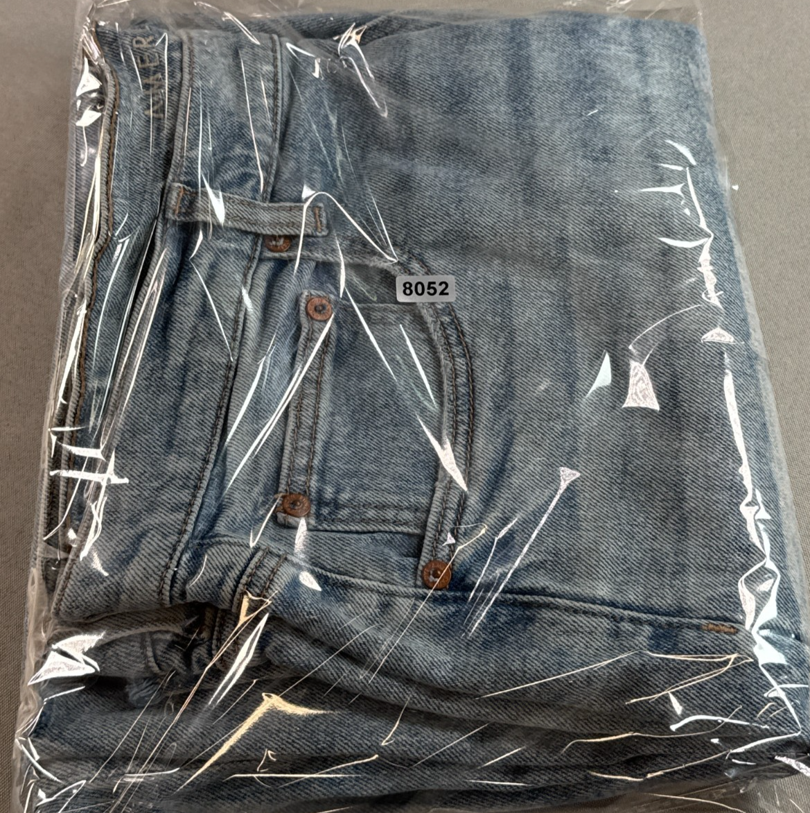 American Eagle Stretch Flare Jeans Women 38x30 Raw Hem Light Wash Denim
