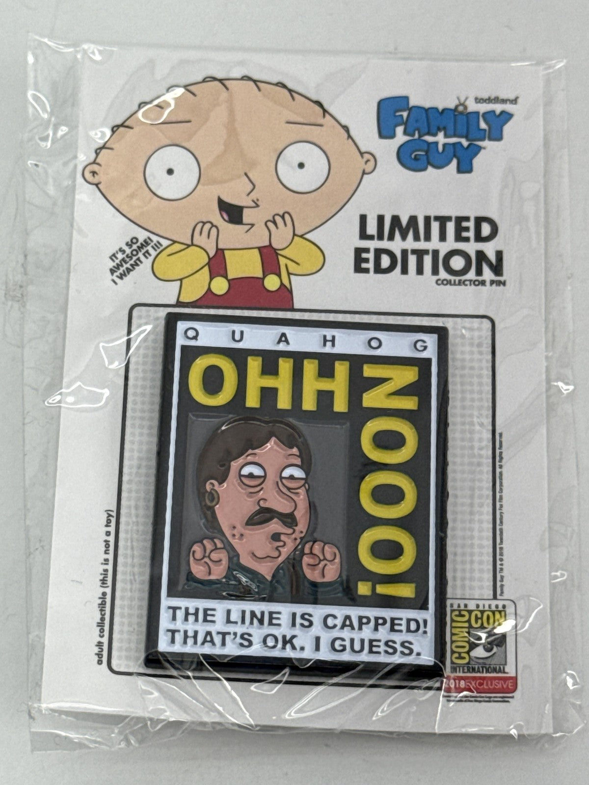 Family Guy Toddland Pins & DC Wonder Woman SDCC 2018 Enamel LE Lot Of 3 Pins