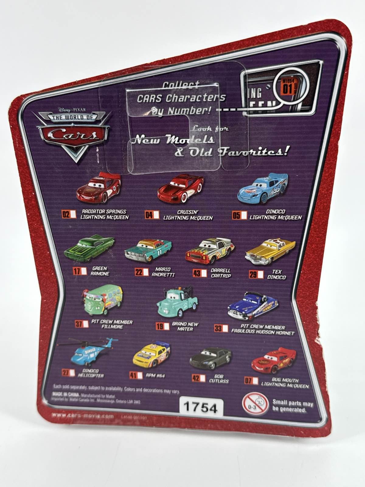 Disney Pixar Cars RPM 64 Diecast 2008 World of Cars 41 Mattel Sealed Rare NWT