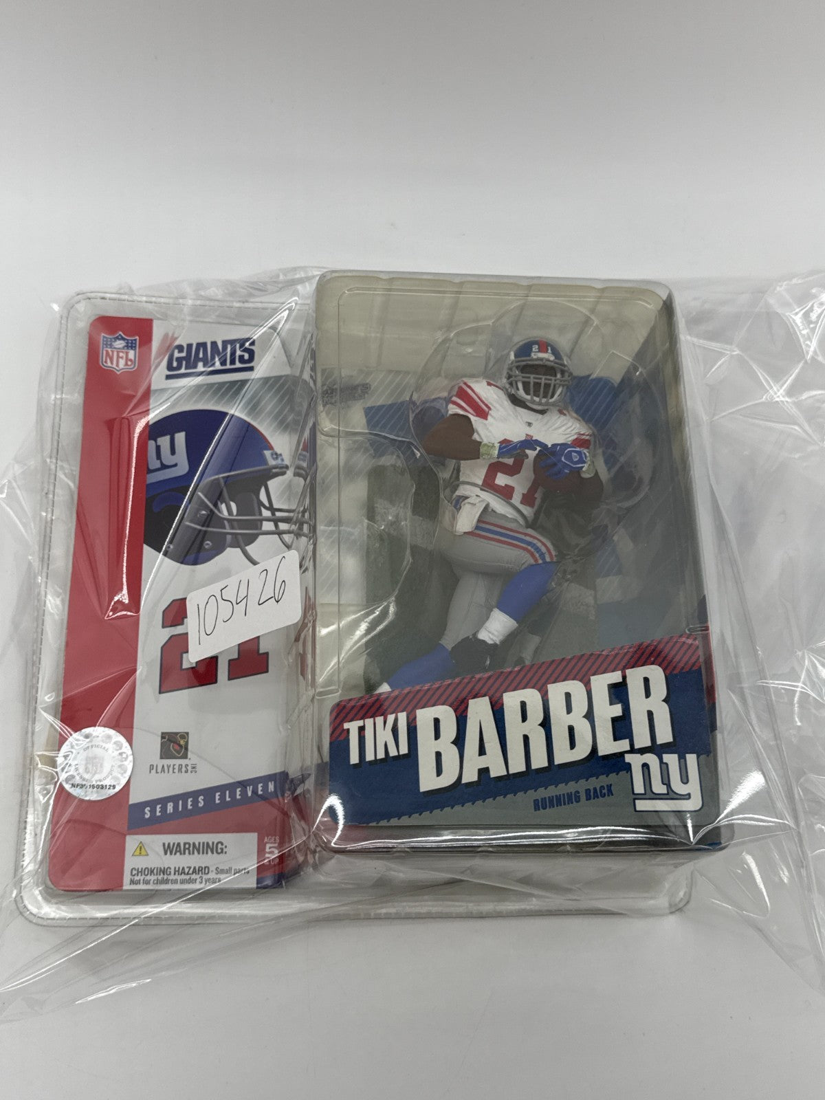 McFarlane NFL Series 11 Tiki Barber NY Giants #21 RB White Jersey 2nd Ed Figure