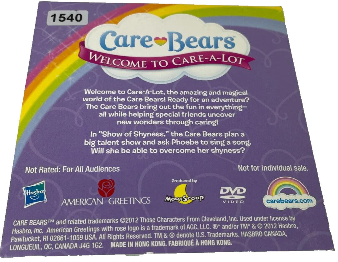 Care Bears Welcome to Care-A-Lot DVD 2012 Show of Shyness Hasbro American NWT
