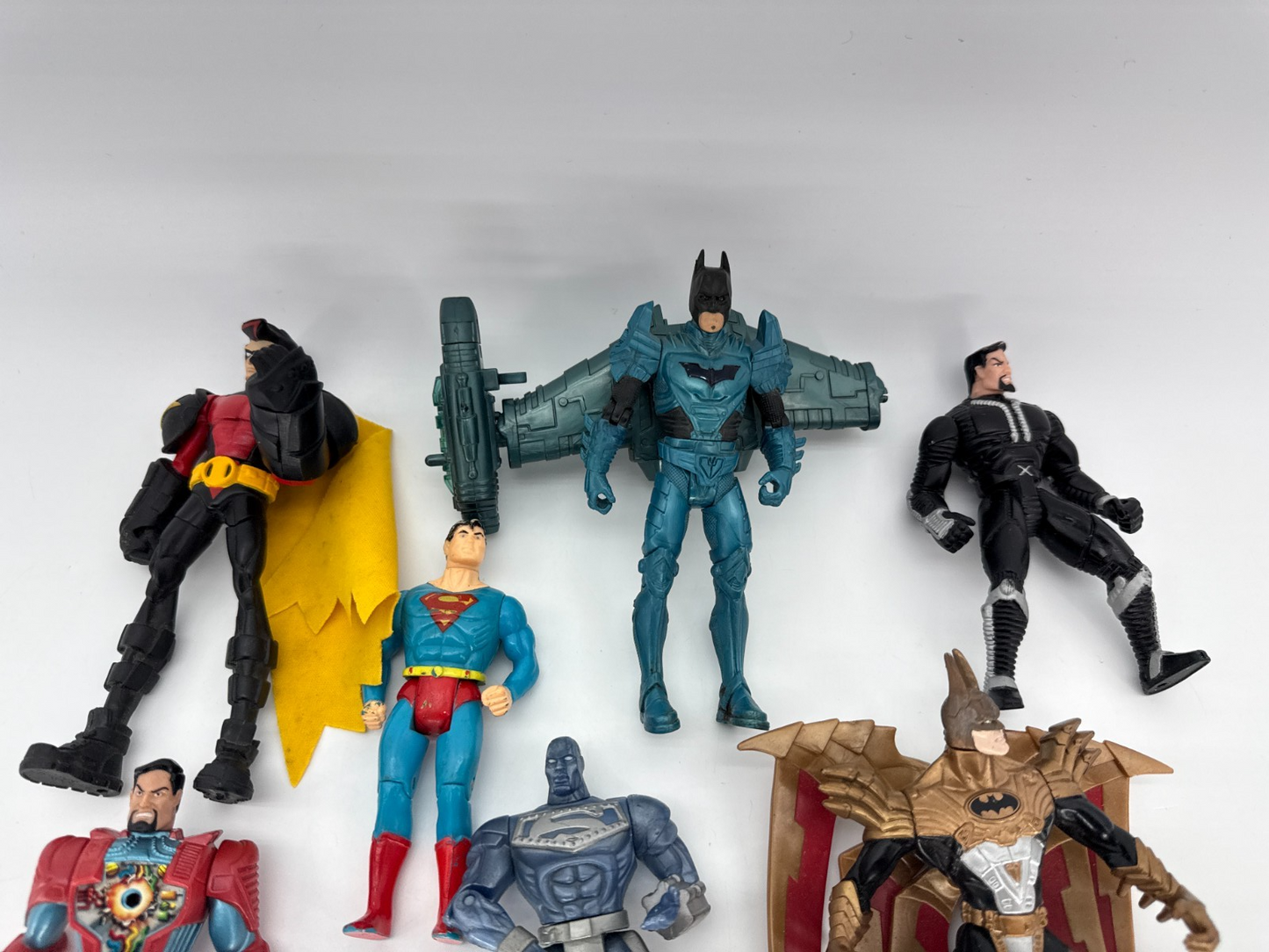 DC Comics Action Figure Lot Batman Superman Robin Multiverse Parts Repair Lot