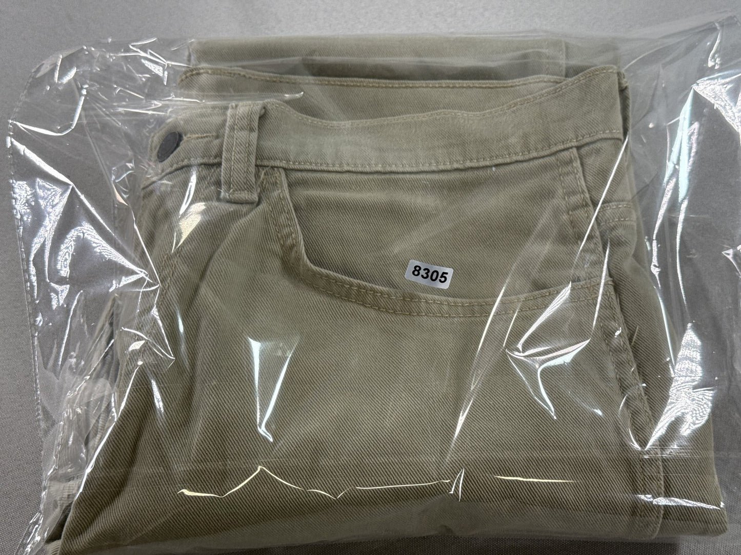 Levi's Straight Leg Pants 34 x 32 34x32 Beige Cotton Elastane Chino Stretch Five