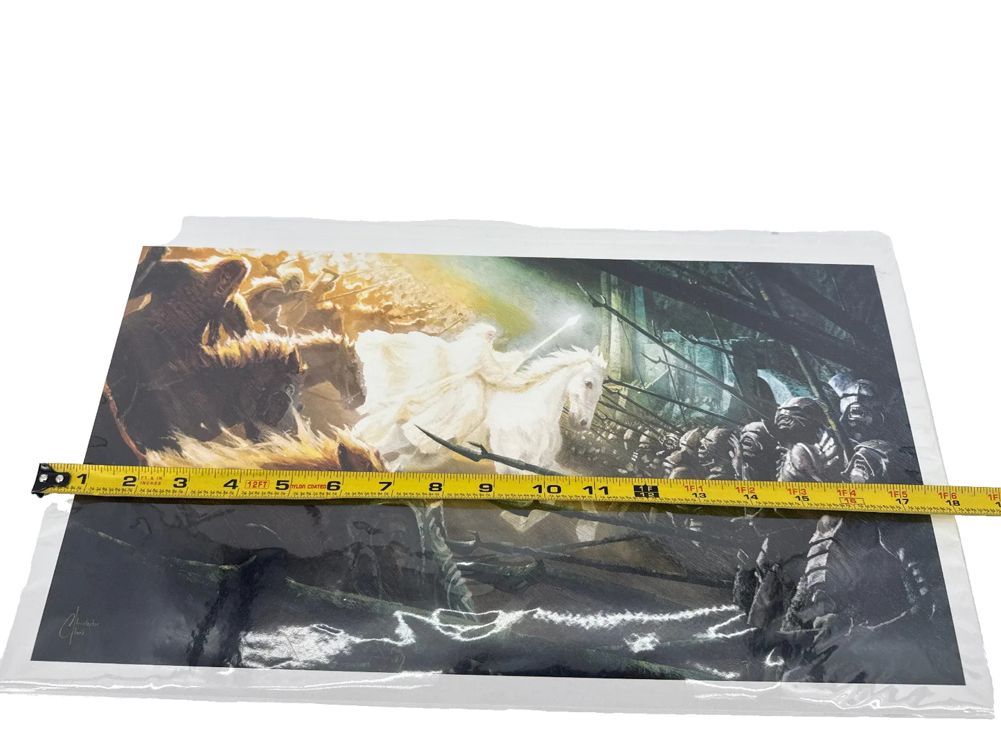 THAN0S INFINITY GAUNTLET 12 x18 ART PRINT SIGNED CHRISTOPHER Gandalf Helm s Dee