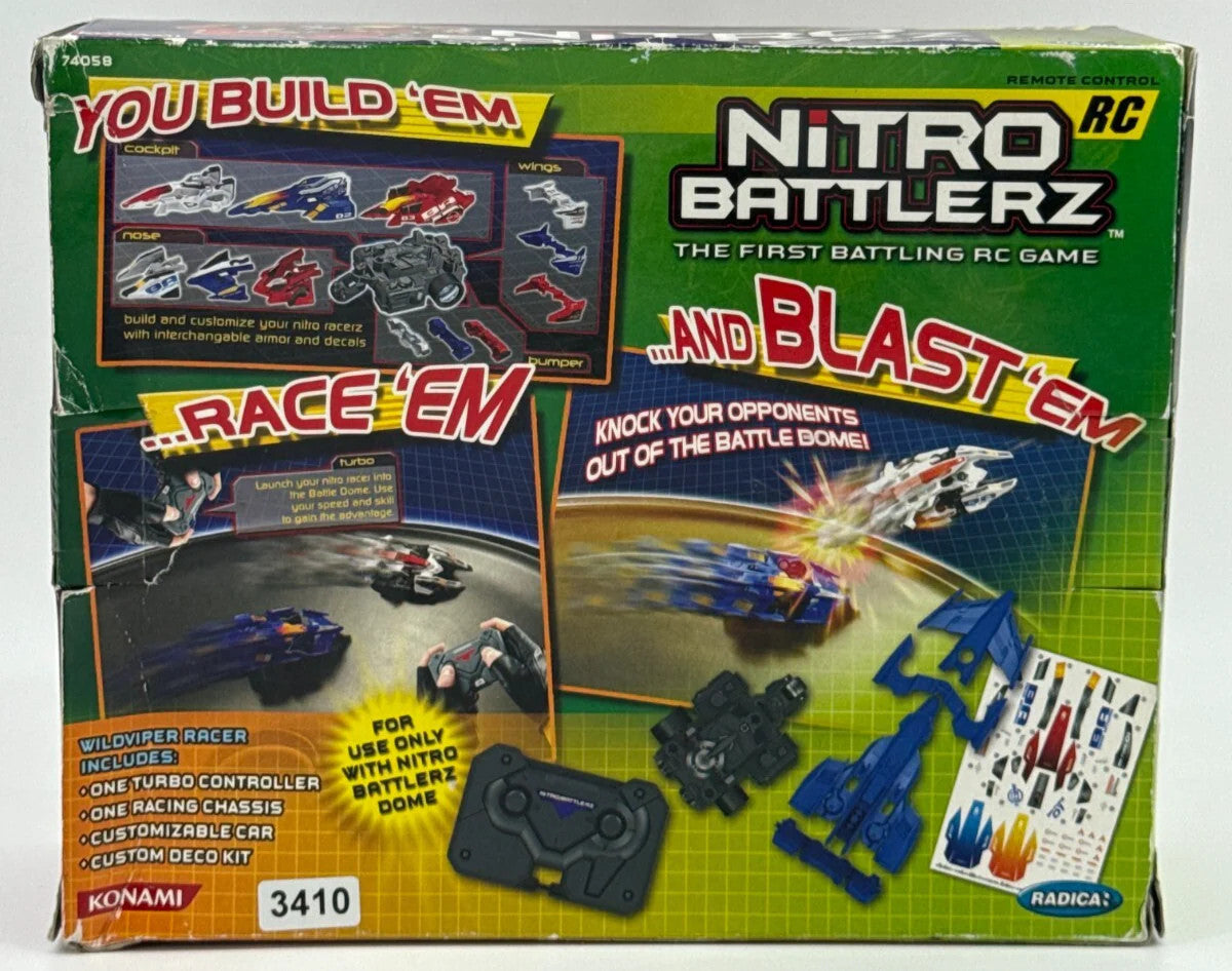 Nitro Battlerz Wild Viper RC Turbo Car Set Konami 2003 Radica Remote Battle Race