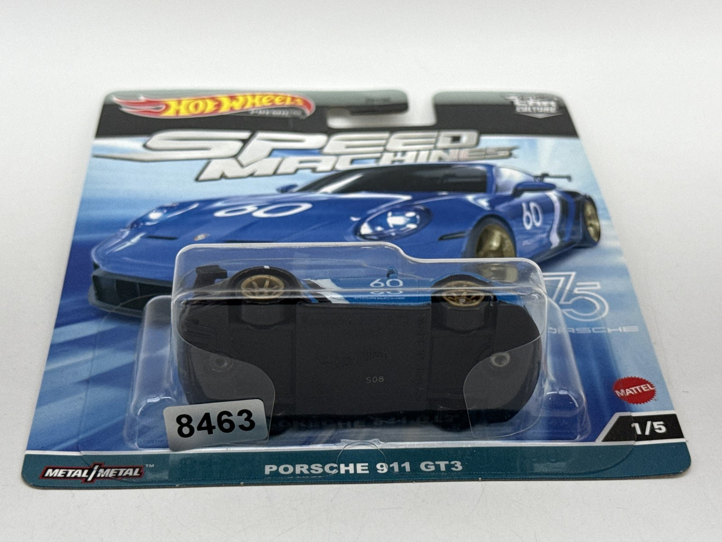 Hot Wheels Speed Machines Porsche 911 GT3 Diecast Car Scale Blue Metal New Chase