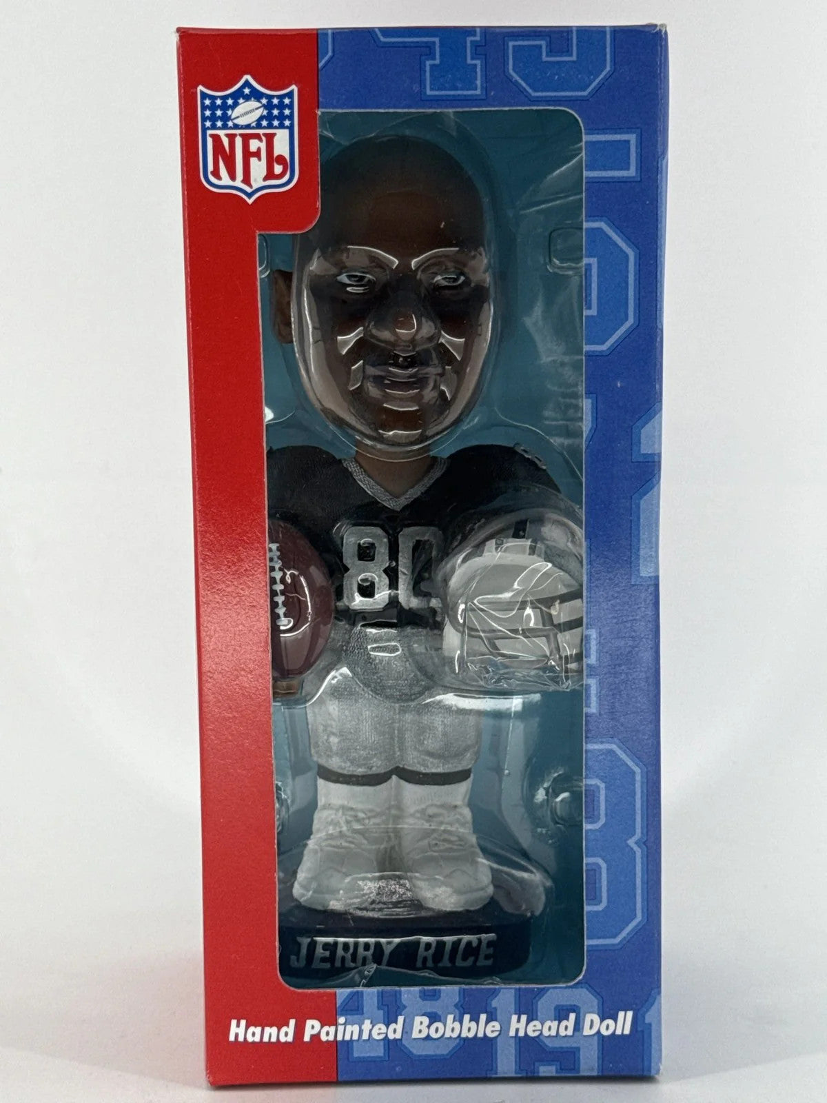 Jerry Rice Raiders Bobblehead QB Club NFL Collectible Figure Oakland HOF 794 NWT