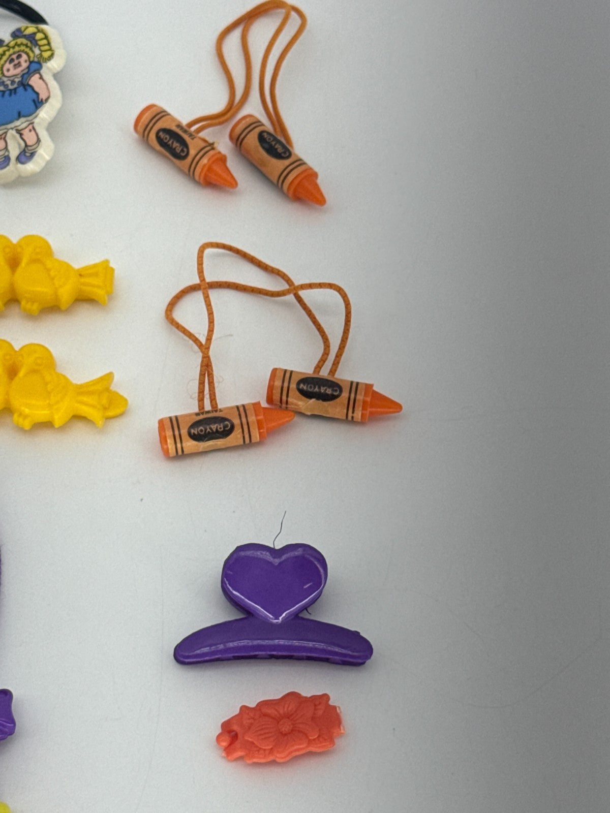 Vintage 1980s Kids Hair Accessories Lot Barrettes Clips Charms Cabbage Patch 20