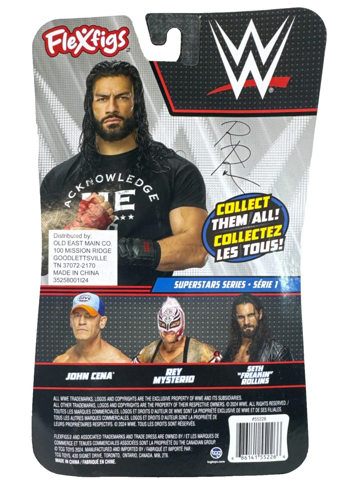 WWE Flex Figs Roman Reigns Series 1 Action Figure β Poseable Superstar Toy!