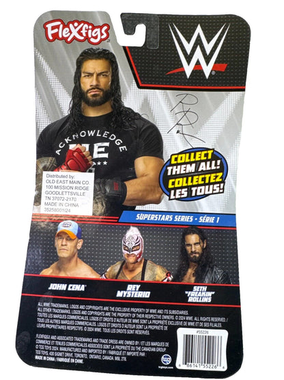 Mattel WWE FleXfigs Set 4 Cena Reigns Rollins Mysterio Action Figures kids NWT