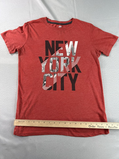 Old New York City Navy Graphic Tee XL Red Cotton Crewneck Short Sleeve