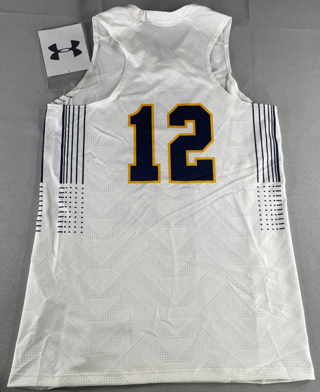 Under Armour Cal 12 Basketball Jersey SM White Racerback Sleeveless NWT Apparel