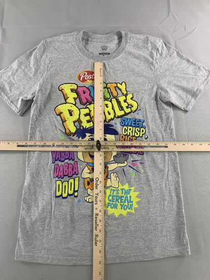 Fruity Pebbles Cereal Graphic Tee Mens Small Gray Vintage Cartoon Shirt Apparel