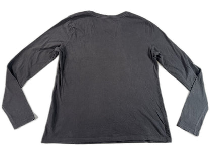 Time Tru Long Sleeve Crewneck F Shirt Mens F/S Black Cotton Regular Fit Tee