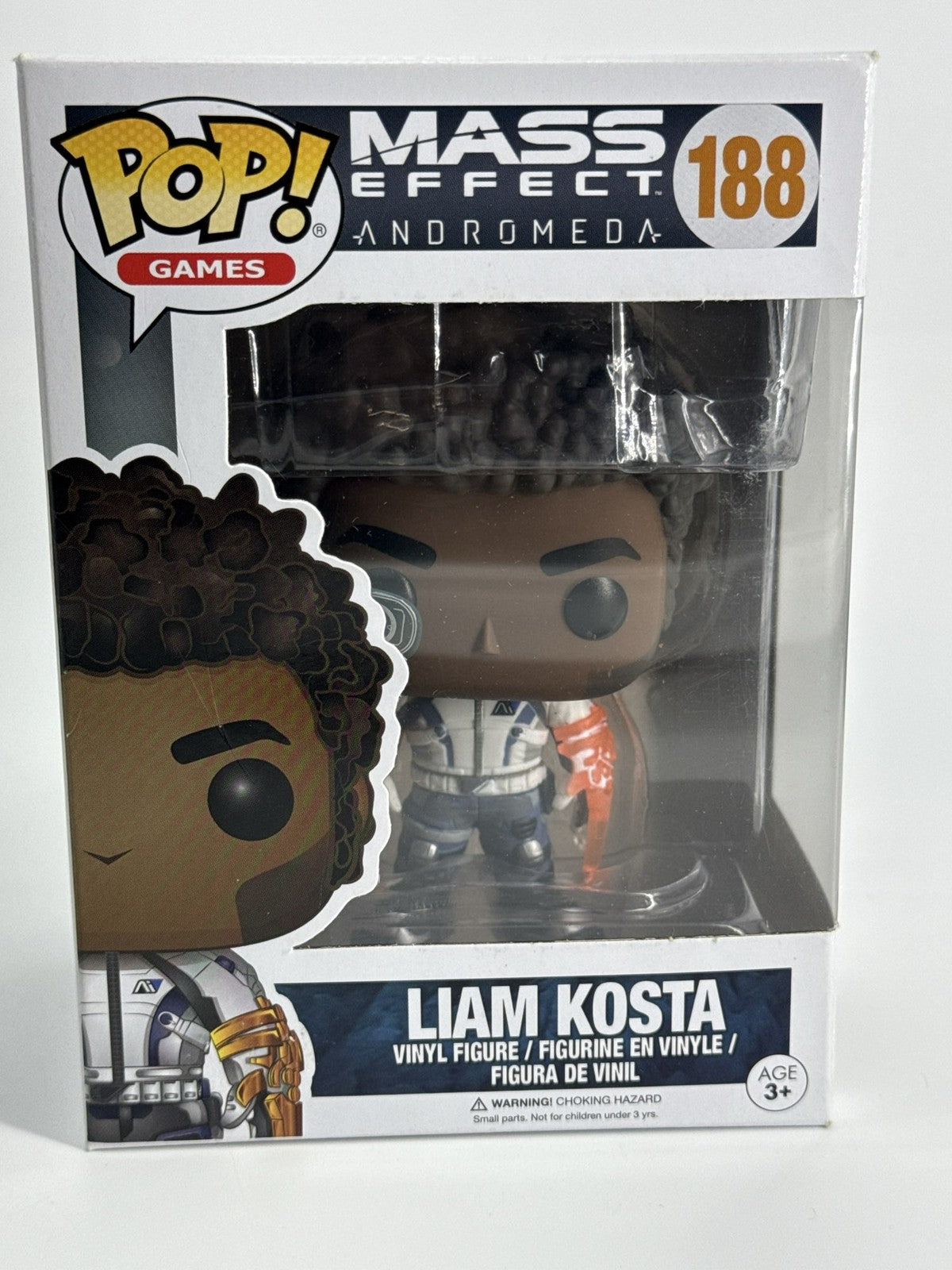 Funko Pop Games Liam Kosta 188 Mass Effect Andromeda Figure 2017 w Box Displayed