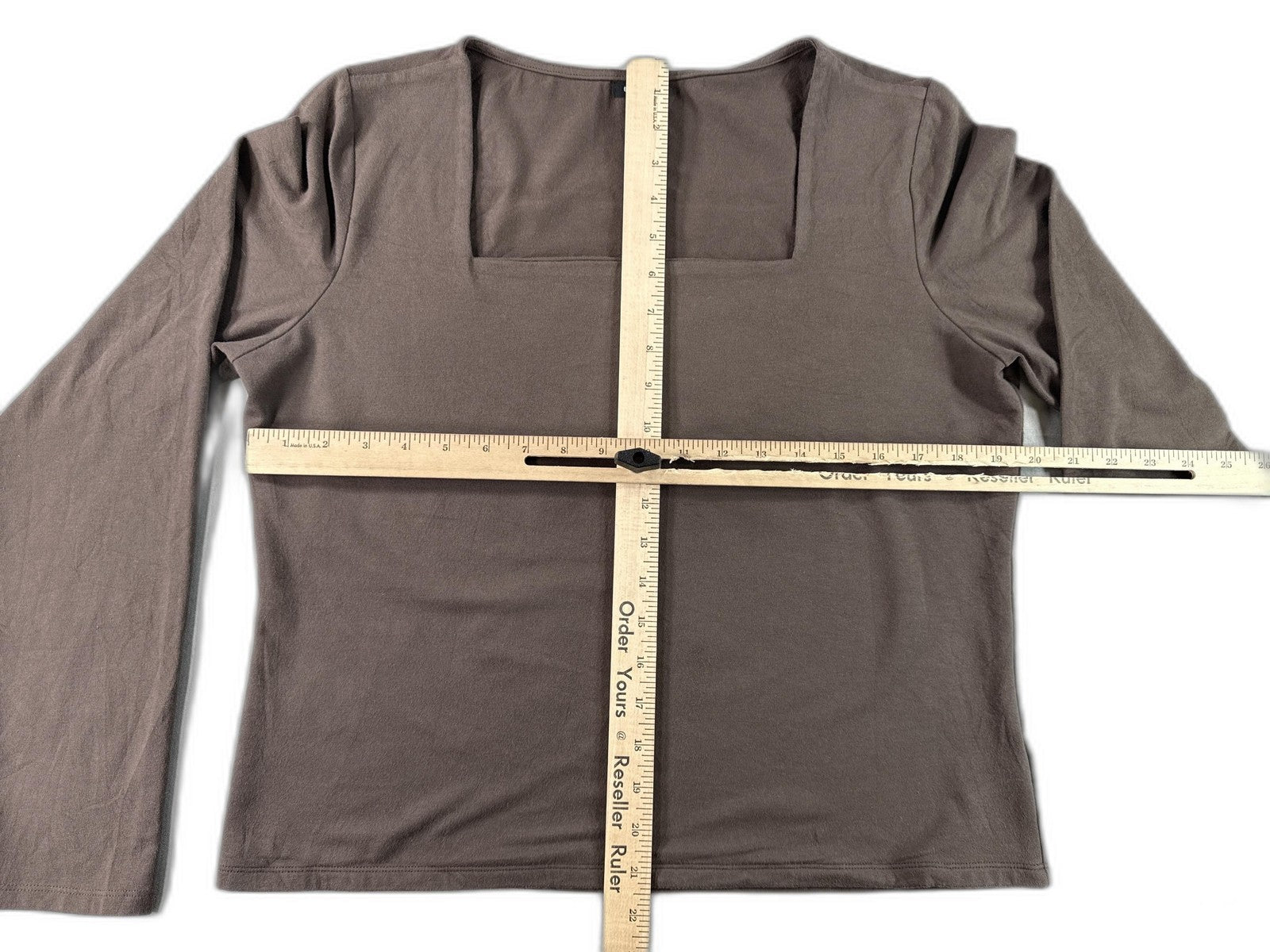 Express Brown Long Sleeve Crewneck Shirt XL Cotton Mens Top