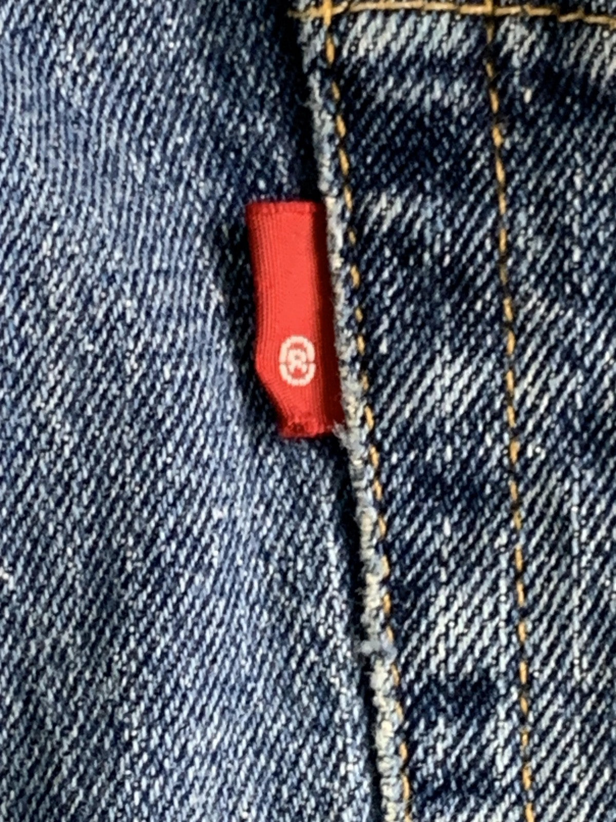 Levis 505 Jeans Mens 36x32 Blue Denim Zip Fly Straight Leg Made USA Red Tab W36