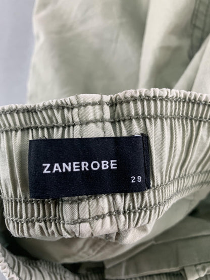 Zanerobe Shorts Mens 29 Beige Cotton Chino Drawstring Elastic Waist Casual Red