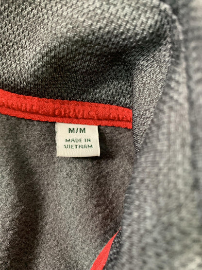 Orvis Jacket Mens Medium Gray Black Full Zip Performance Outdoor Layering Fleece