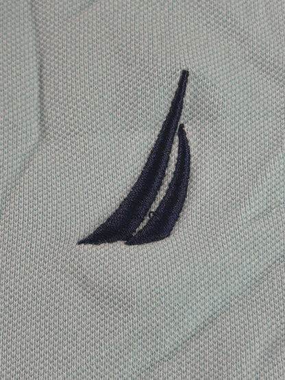 Nautica Performance Deck Shirt Polo Mens Large Mint Green Classic Fit Outdoor