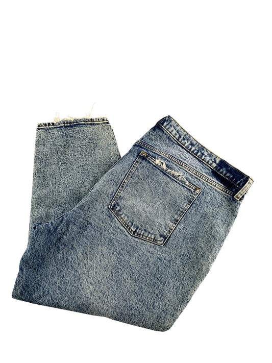 Abercrombie & Fitch Jeans Womens 36 Blue High Rise The Mom Distressed Denim
