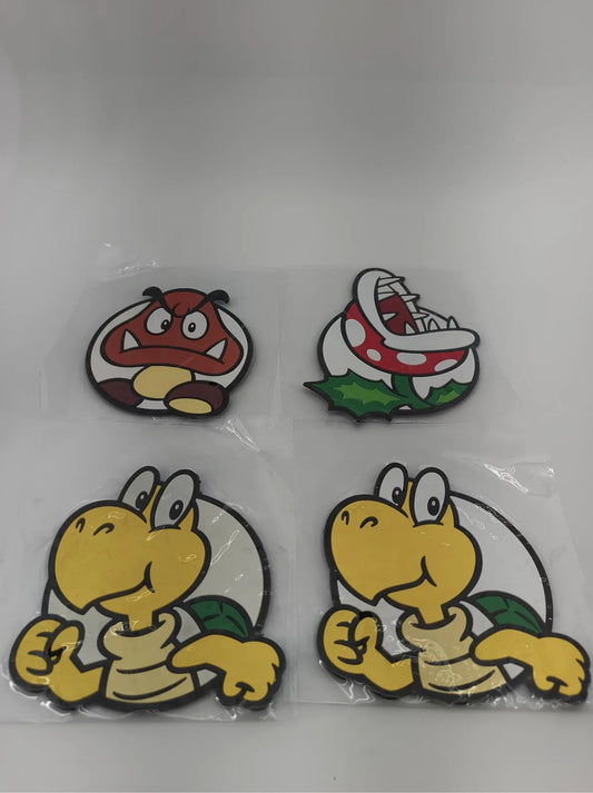 Nintendo Mario Goomba Piranha Koopa Troopa Drink Coasters Set of 4 Gift Vintage