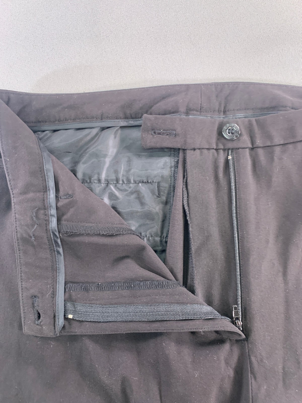 EP Pro Size 12 Brown Stretch Dress Pants Trouser Flat Front Classic Career Chic