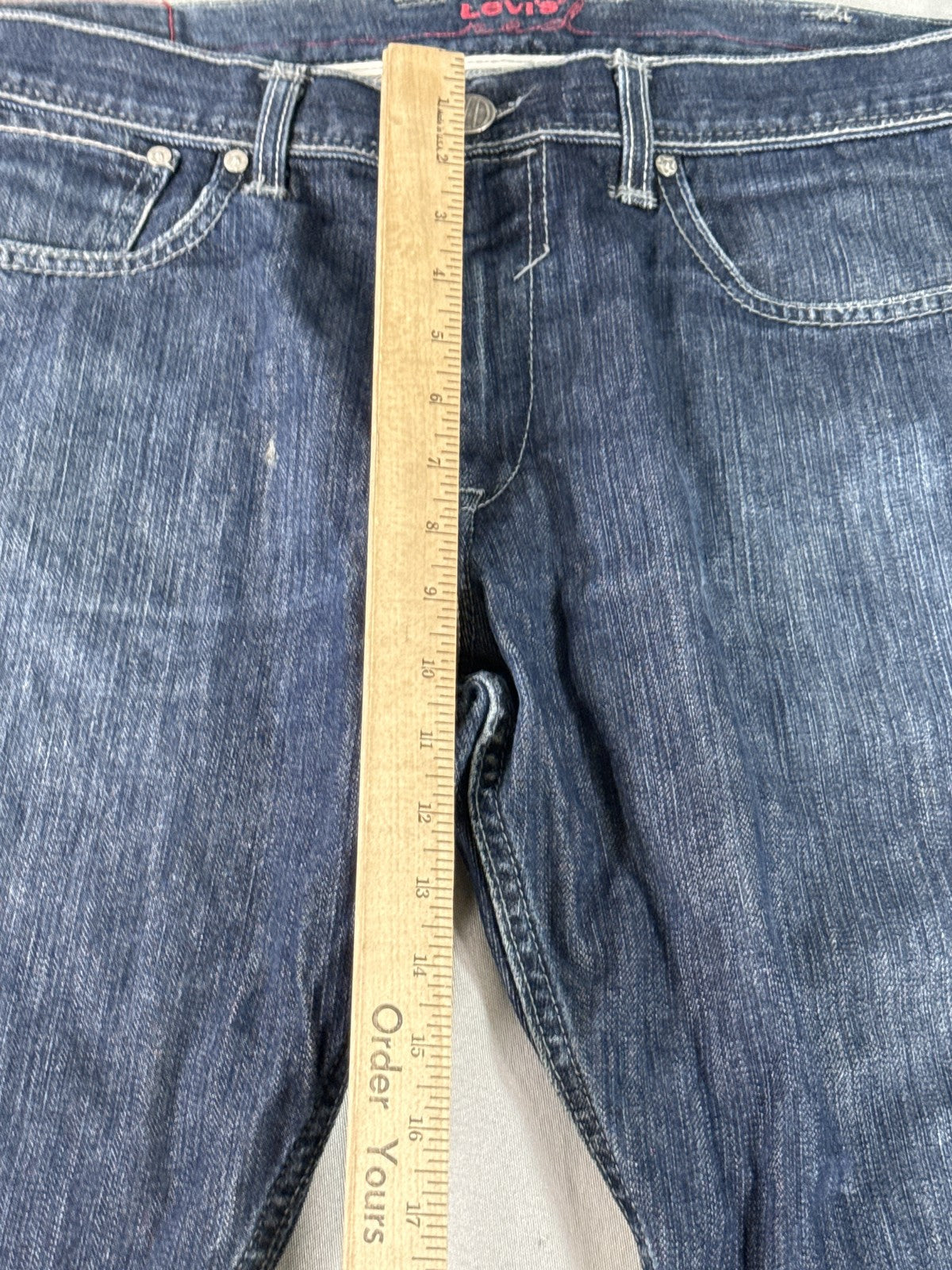Levi's 501 Straight Fit Jeans W38 L30 Dark Wash 100% Cotton Selvedge Denim