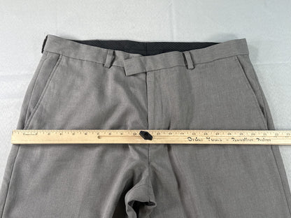 Kenneth Cole Reaction Slim Fit 38 X 30 Pants Dress 38x30 Gray 100% Polyester
