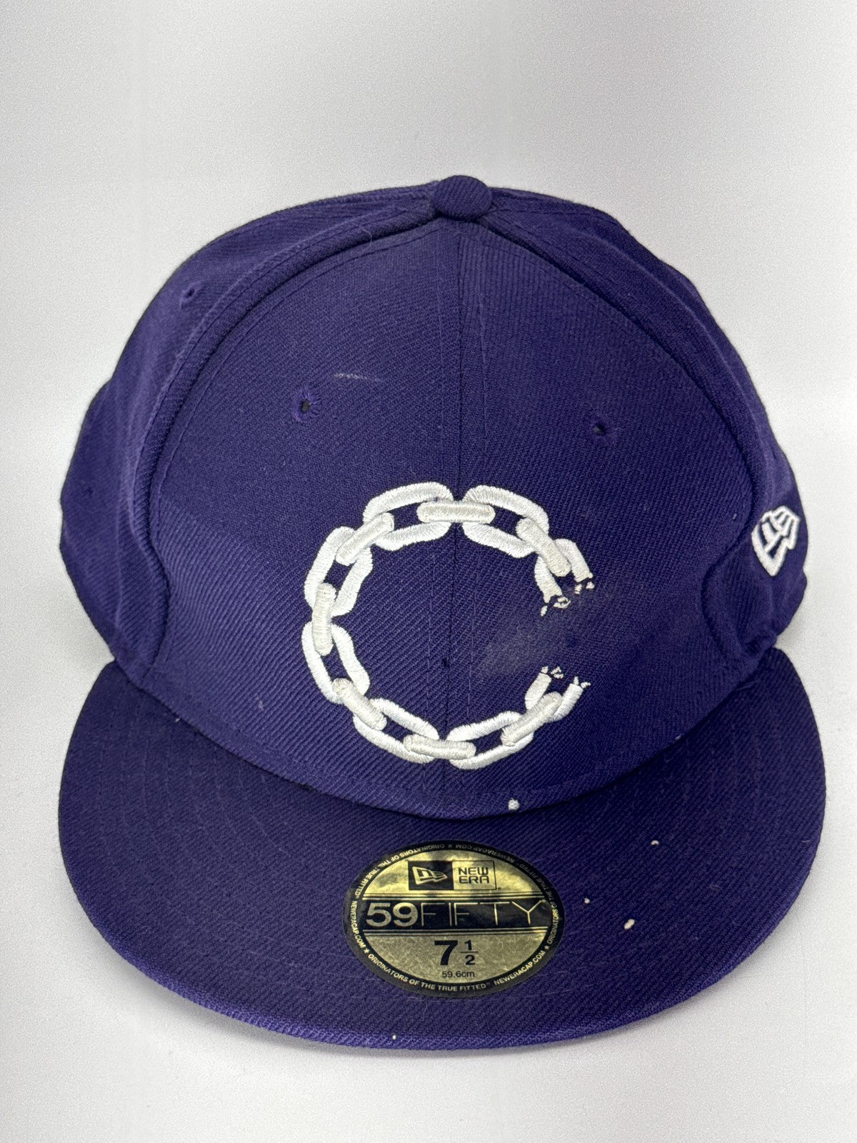 Crooks Castles Chain Fashion Hat 7 1 Purple Cotton Fitted Graphic 59FIFTY Men