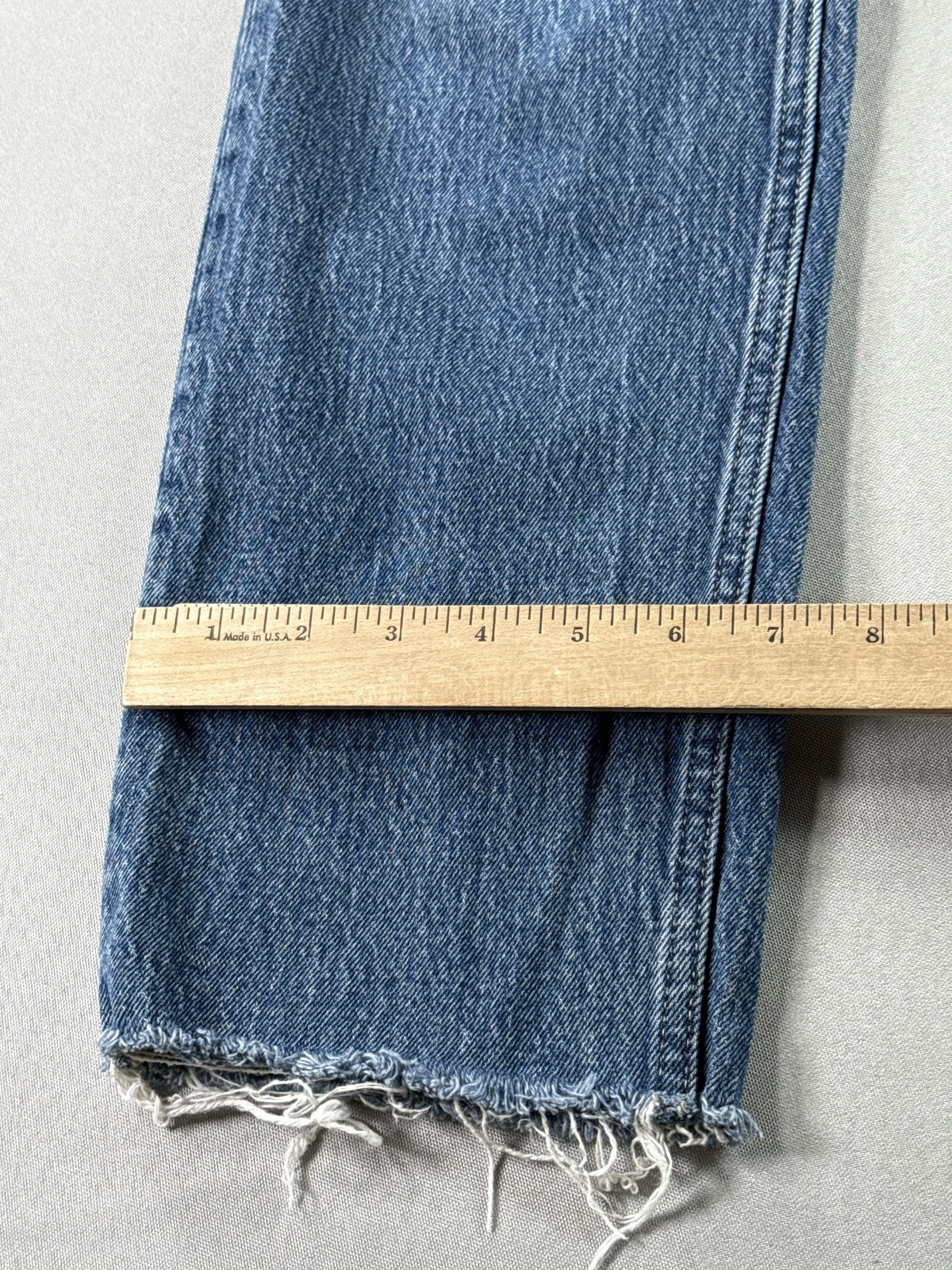 Free Assembly Distressed High Rise Straight Jeans Womens 8 Blue Denim Wash Super