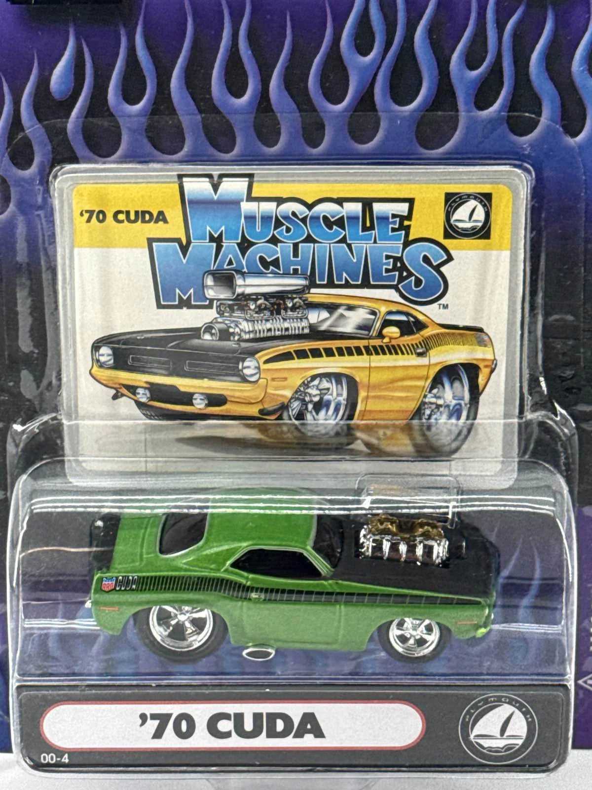 Muscle Machines 1970 Plymouth Cuda Green 1:64 Diecast Mopar Muscle Car New 164