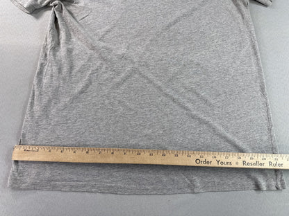 Volcom Graphic Tee S Mens Gray Cotton Blend Short Sleeve Crewneck Regular Fit