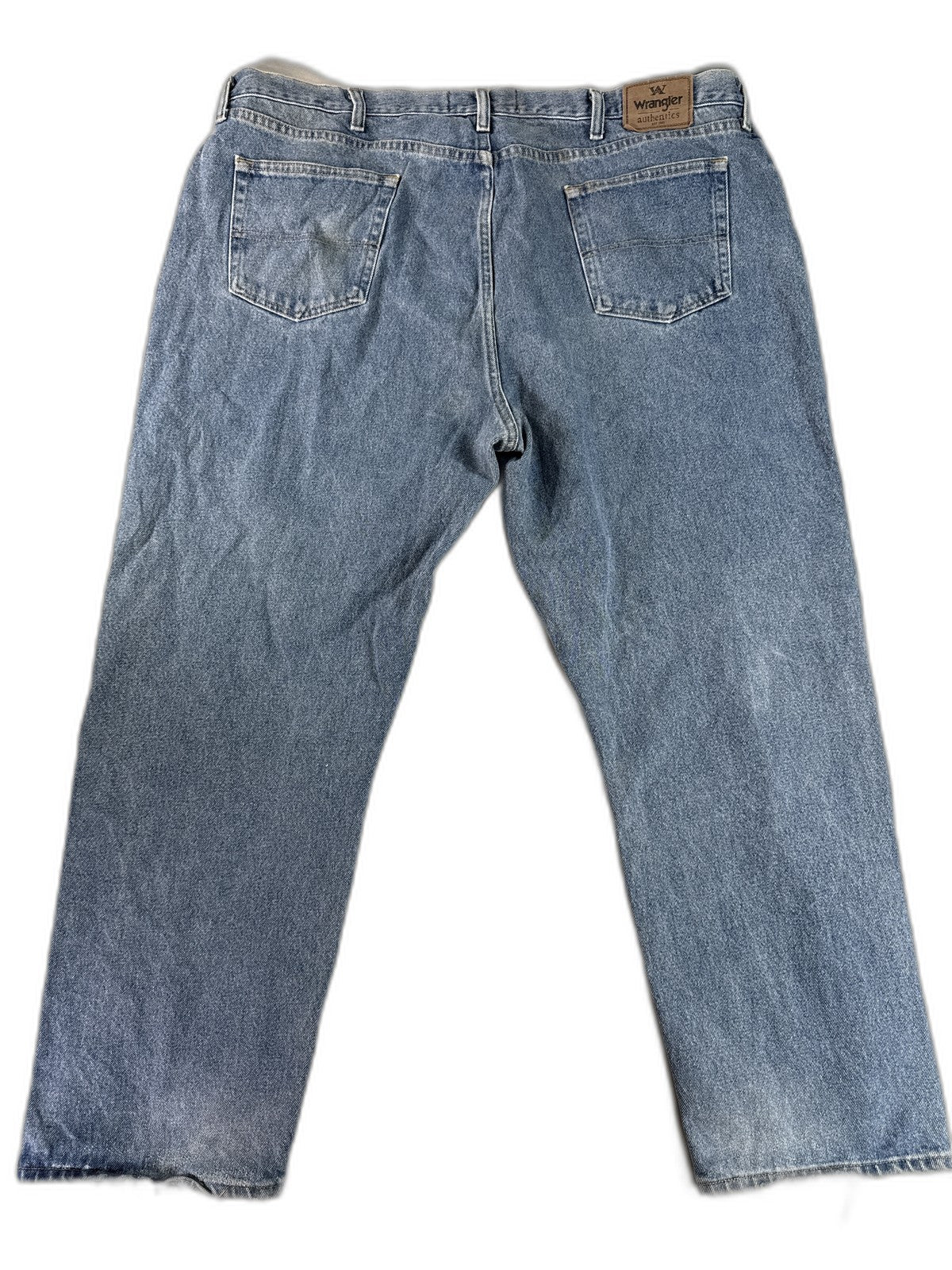 Wrangler Straight Leg Jeans 46 X 30 46x30 Blue 100% Cotton Relaxed Fit Vintage