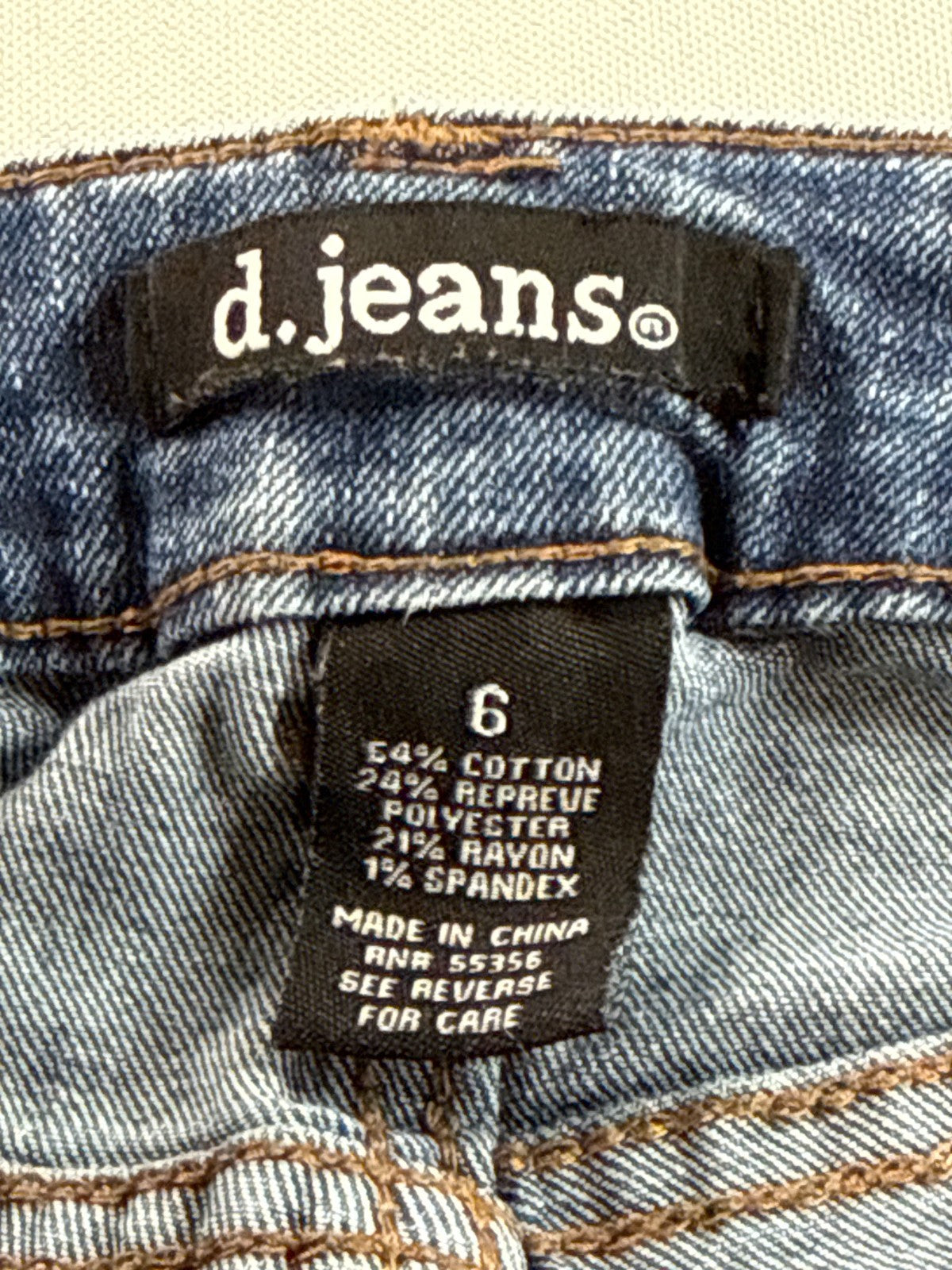 d.jeans Bootcut Womens Jeans 6 Medium Wash Blue Stretch Mid Rise Repreve Denim