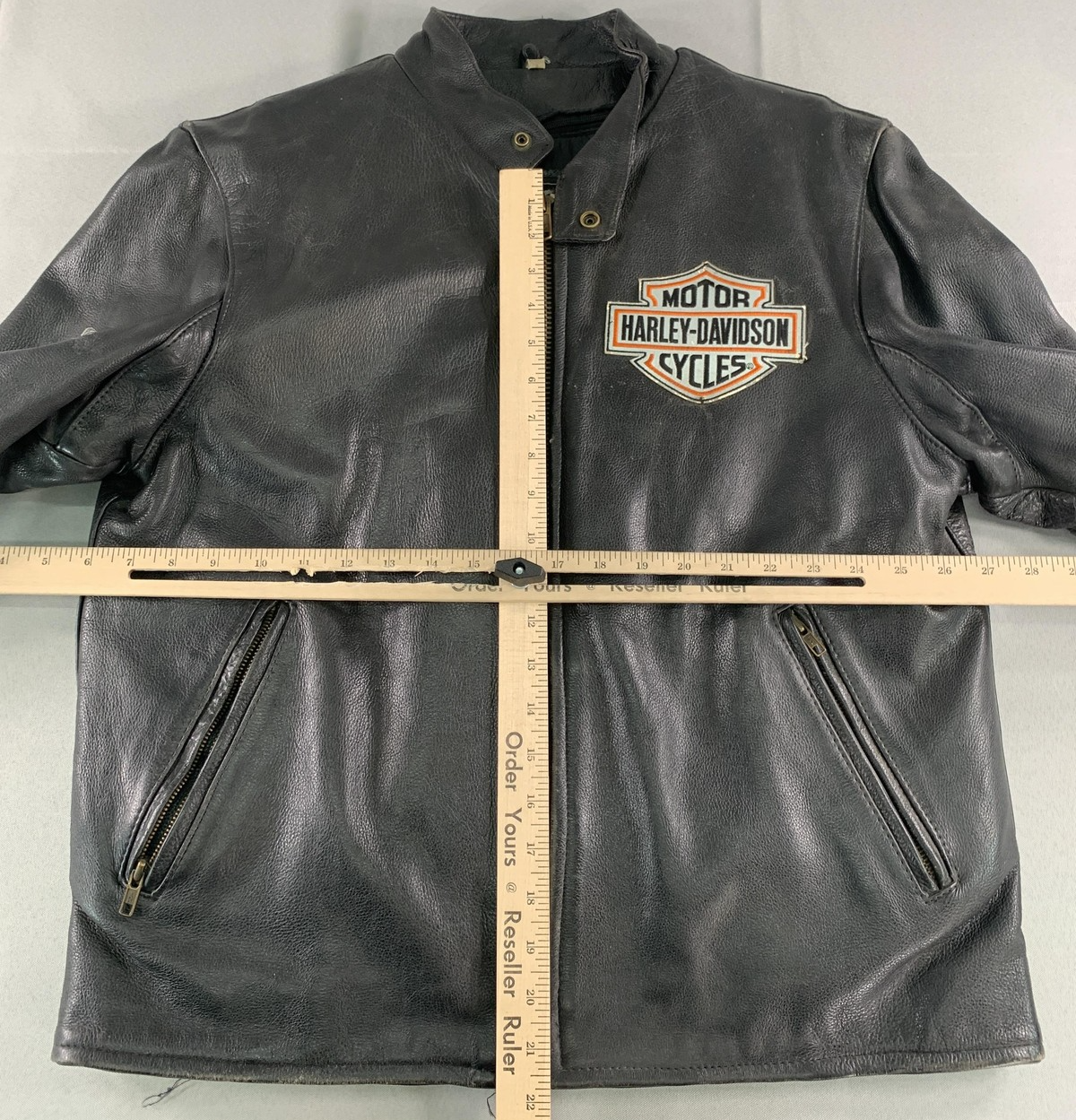 Harley-Davidson Jacket Mens Large Black Leather Screamin' Eagle Motorcycle Biker