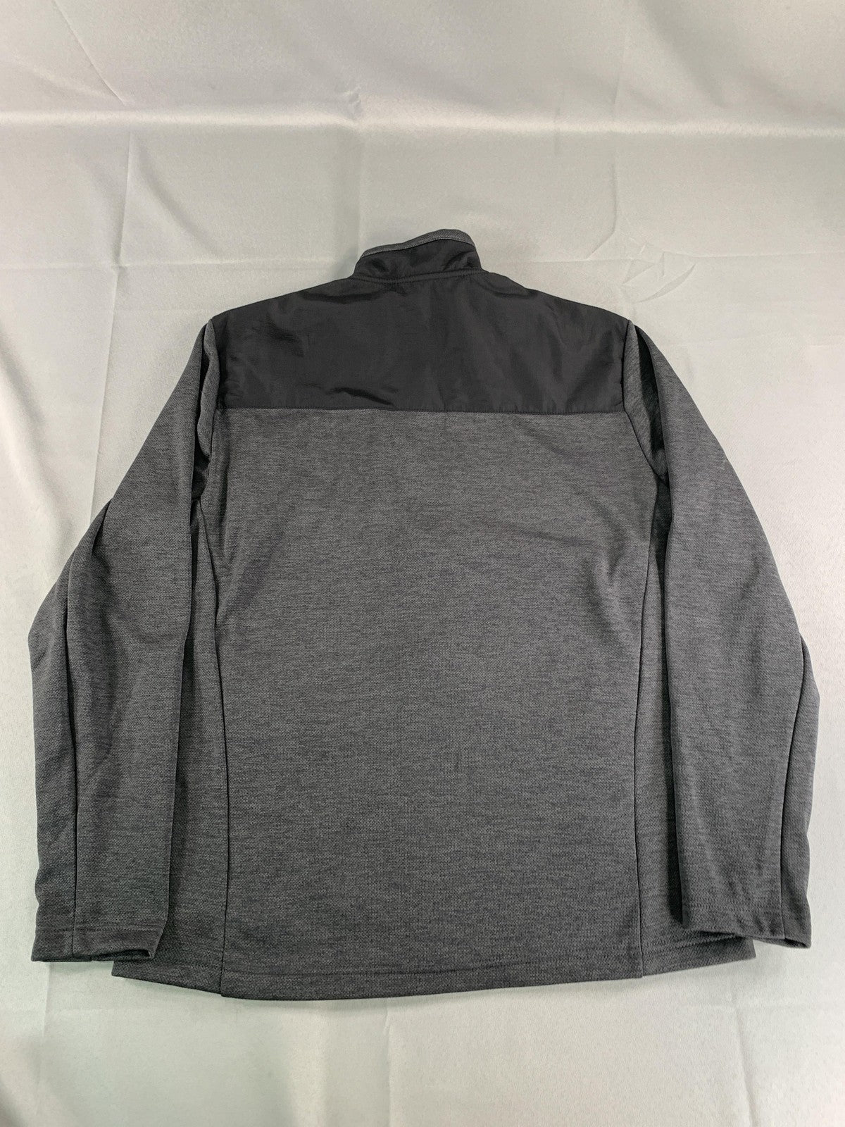 Orvis Jacket Mens Medium Gray Black Full Zip Performance Outdoor Layering Fleece