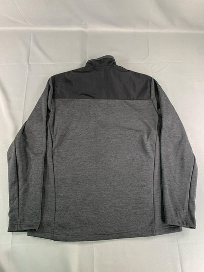 Orvis Jacket Mens Medium Gray Black Full Zip Performance Outdoor Layering Fleece